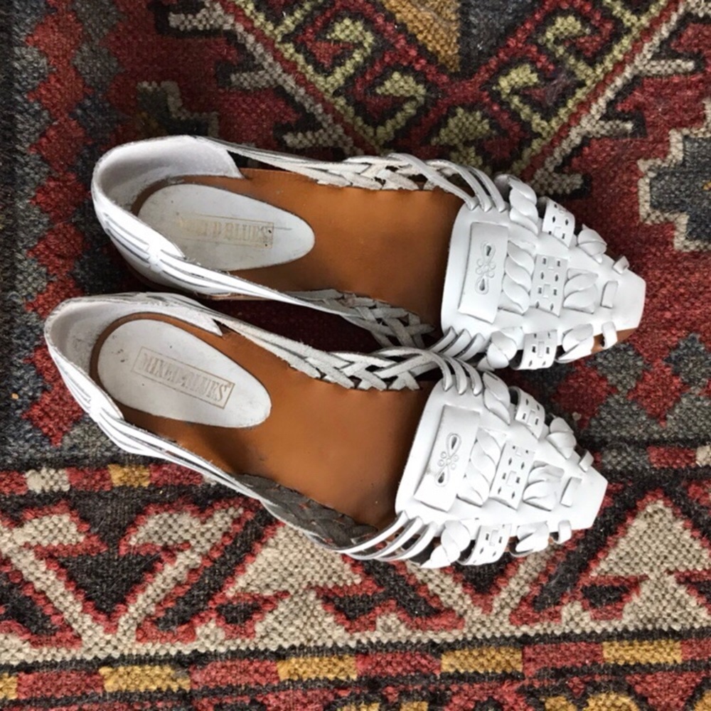 White huaraches sandals